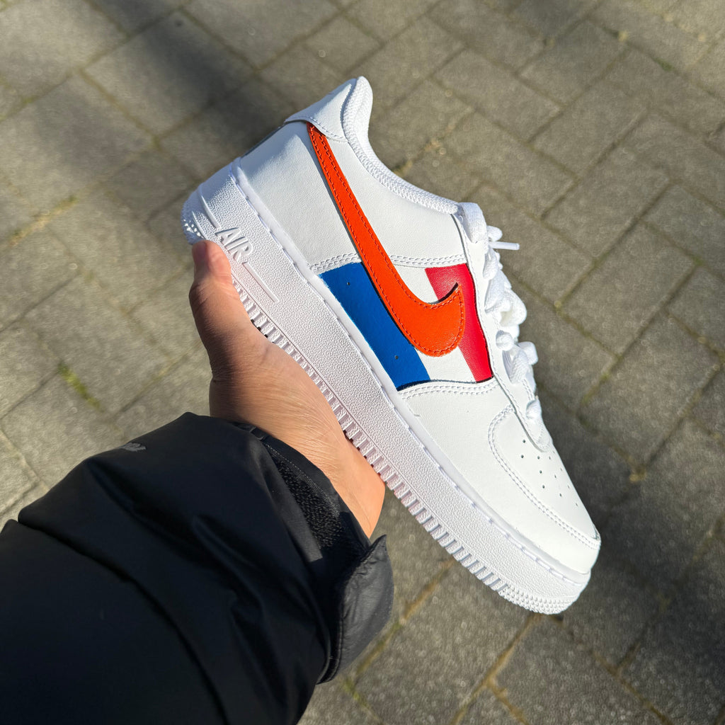Nike Air Force 1 The Netherland Flag Orange Swoosh