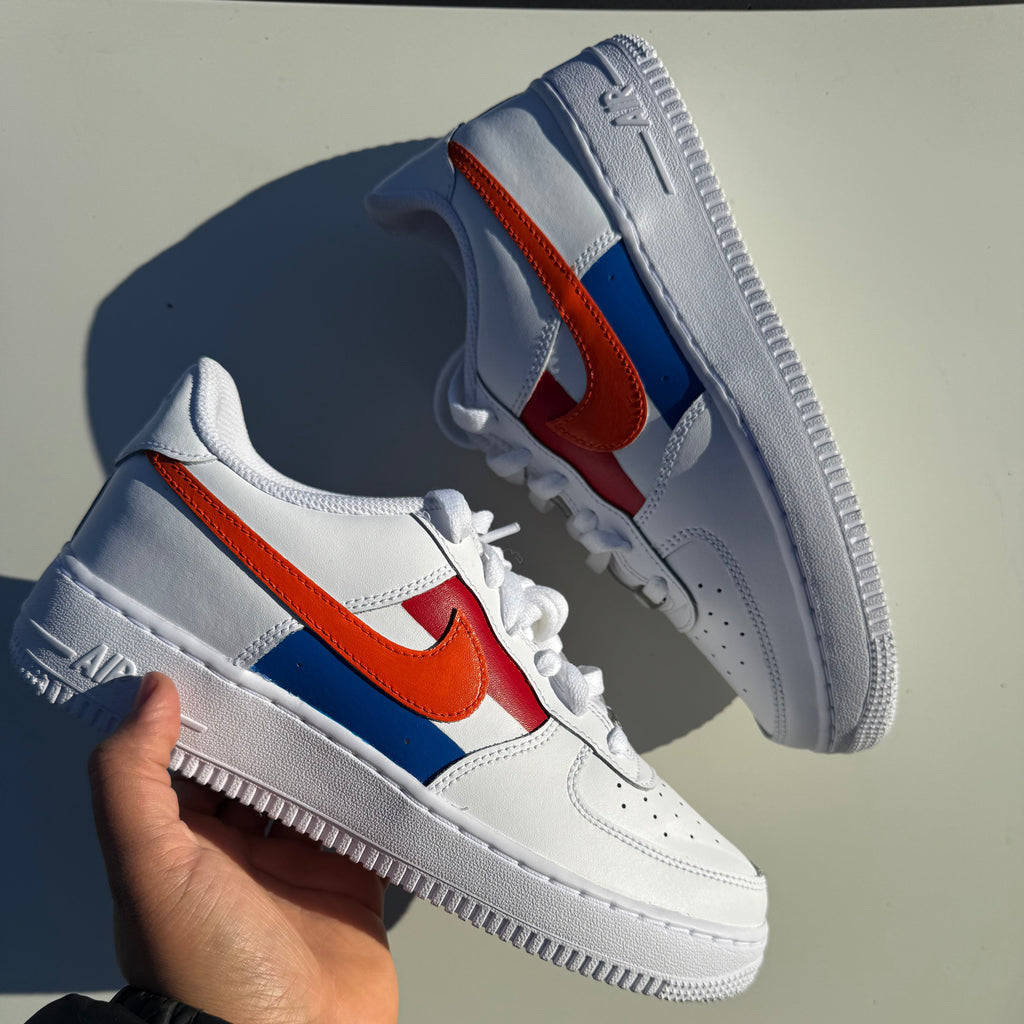 Nike Air Force 1 The Netherland Flag Orange Swoosh