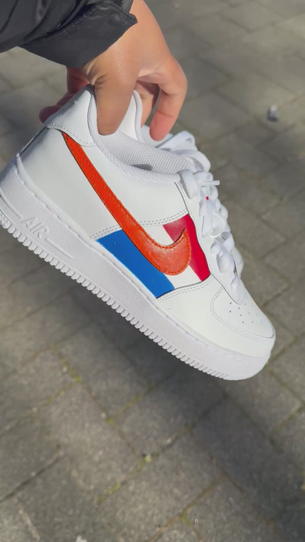 Nike Air Force 1 The Netherland Flag Orange Swoosh